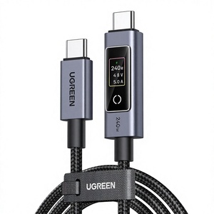 Câble USB-C vers USB-C UGREEN <span class=keywords><strong>Nexode</strong></span> 240W avec écran TFT intelligent 2m, rotation tactile, câble de données USB-C tressé en nylon pour iPhone 18 17 - Product Image 1