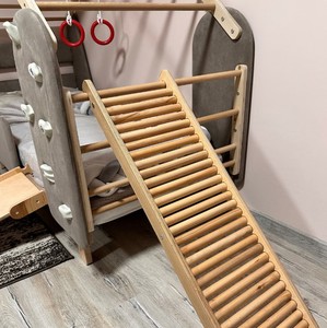 OEM ODM Montessori Classic Rock Climbing Panel Bed para niños Gym-Bed con paneles suaves Floor Design Juguetes clásicos - Product Image 6