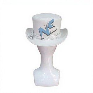 Chapeau de cowboy en cuir blanc fait main, style western, avec bandeau tressé, style rocker classique, unisexe, pour toutes les saisons, chapeau de fête - Product Image 2