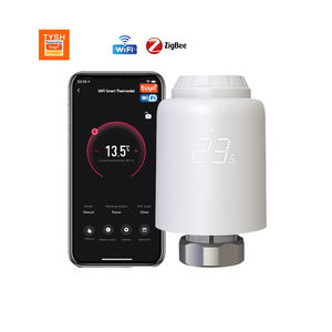 Thermostat intelligent sans fil TYSH Wifi, vanne <span class=keywords><strong>de</strong></span> radiateur <span class=keywords><strong>de</strong></span> chauffage, contrôleur <span class=keywords><strong>de</strong></span> température Tuya Zigbee Trv - Product Image 1