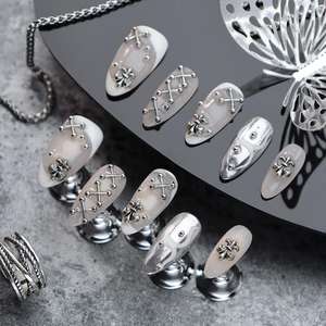 纯手工小众轻奢华指甲手指应用的爆炸性风格 - Product Image 3