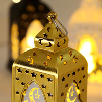 Nicro gros moyen-orient Ramadan suspendu lune étoile Temple islamique musulman en plastique décoration Eid Mubarak électrique veilleuse