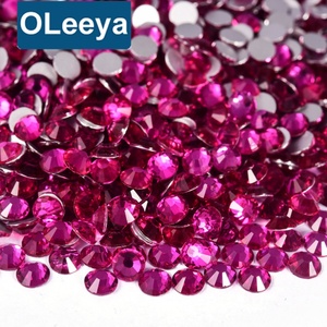 Strass en verre AB en forme de rose, à dos plat, à fixation à froid (non thermocollants), pour ongles, gobelets et DIY, vente en gros usine - Product Image 1