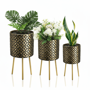 Pots de fleurs et jardinières en métal élégants de haute qualité pour la décoration de la maison et du jardin - Product Image 1