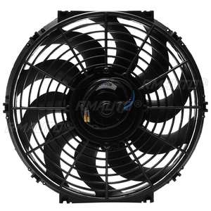 Ventilador de Radiador Eléctrico Universal de 9, 10, 12 y 14 Pulgadas, 12V, 80W, 2100 RPM, con Aspas Curvas de Empuje y Tracción - Product Image 4