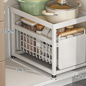Organizzatori di cucina e di stoccaggio sotto il <span class=keywords><strong>lavandino</strong></span> in acciaio al carbonio metallo tirare fuori spezia Rack per <span class=keywords><strong>lavandino</strong></span> di <span class=keywords><strong>scarico</strong></span> - Product Image 4