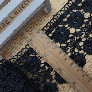Pita Renda Bordir Bunga Poliester Berkualitas Tinggi Grosir, Renda Guipure Warna-warni untuk Jahitan Pakaian, Dekorasi DIY - Product Image 2