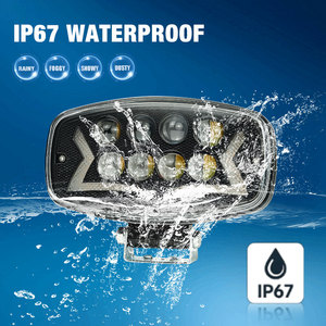 Projecteur LED 26 W, phare tout-terrain, projecteur ovale, blanc jaune, 12V-80V, étanche, lumière de travail pour camion/remorque - Product Image 2