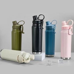 750ML Stainless Steel Vacuum Sports Thermos <b>Flask</b> Tumbler with Handle 12-24 Hours Thermal Insulation Portable Outdoor Camping - Product Image 1
