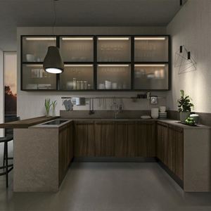 Muebles de Cocina de Madera Personalizados de Alta Gama con Accesorios de Gabinete de Cocina de Vidrio, Directamente de Fábrica en China - Product Image 2