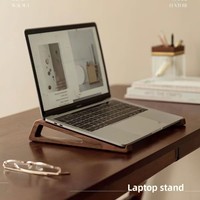 Support pour ordinateur portable en bois massif, design surélevé dissipant la chaleur, support de bureau portable, support vertical, organisateur Apple/Lenovo