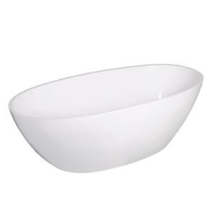 Bañeras al por mayor bañera blanca <span class=keywords><strong>de</strong></span> diseño simple bañera moderna acrílica ovalada independiente para <span class=keywords><strong>hotel</strong></span> - Product Image 1