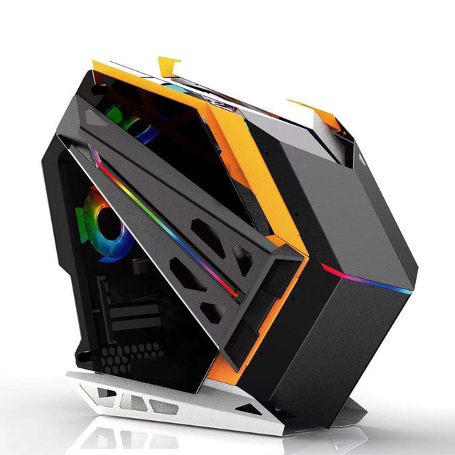 Custom PC Micro Atx Case Computer Itx Gaming Casegood Quality Wide Cube Glass Computer case Pc Dual Chamber