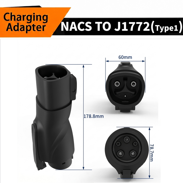 NACS to J1772 Adapter High Power IP55 Waterproof Tesla to Type 1 Destination Charger EV Charger Adapter