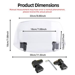 Nuevo Parabrisas Universal para Motocicleta, Deflector de Viento Delantero Ajustable Modificado para Honda, Yamaha, Suzuki, Harley - Product Image 2