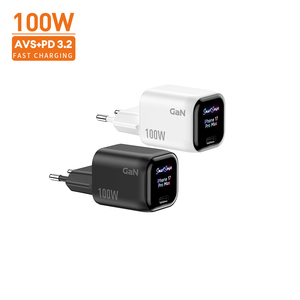 Chargeur de voyage USB-C GaN 100W, prise US, PD 3.2 PPS AVS, affichage intelligent, charge rapide, adaptateur secteur pour ordinateur portable, compatible Google <span class=keywords><strong>Pixel</strong></span> - Product Image 4