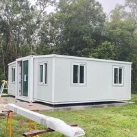 Casa Contenedor Expandible de Panel Sándwich de 20 pies, 2 Dormitorios, Baño Completo de 40 pies, para Escuelas, Hoteles, Centros Comerciales, Oficinas, Edificios Modernos, ISO9001
