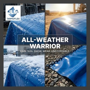 Bâche en PVC robuste enduite Ripstop 600 GSM, imperméable, anti-moisissure, pour couverture de camion, <span class=keywords><strong>remorque</strong></span>, camionnette - Product Image 3