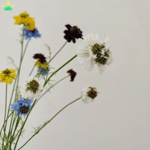 Rami di Fiori Artificiali di Scabiosa, Fiori di Seta a Stelo Lungo per Vasi Alti, Decorazioni Floreali per Casa e Matrimoni, Decorazioni Autunnali - Product Image 4