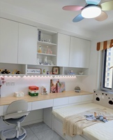 Ensemble de meubles de chambre d'enfant Tatami moderne en bois blanc durable, fabrication en usine, vente en gros, armoire, bureau, lit