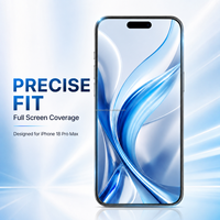Protection d'écran en verre trempé 2.5D de qualité supérieure pour iPhone 18 Pro, compatible 18/17, HD transparent, dureté 9H, ultra-fin, anti-choc, anti-rayures