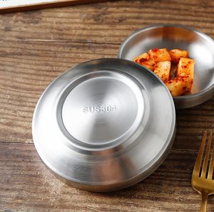 DFHS1 Plato para Salsas de Doble Pared de Acero Inoxidable 304, Vajilla Coreana, Tazón para Kimchi - Product Image 5