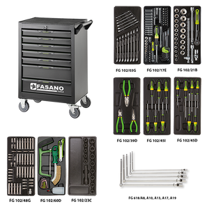 Fasano <b>Tools</b> 10 Drawer <b>Rolling</b> <b>Tool</b> Cabinet With Organized <b>Tool</b> Sets For Auto Repair - Product Image 3