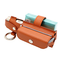 Étui à cigarettes portable en cuir imperméable, écologique et recyclable, pour appareil IQOS Luma, conception de moule privé, rangement durable, magnétique