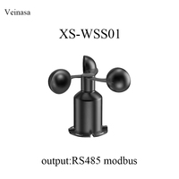 Anémomètre ultrasonique Veinasa Arduino RS485 Modbus en plastique ABS Mini-C2A, capteur de vitesse et de direction du vent
