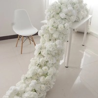 Produits les plus vendus 2024 blanc rangée artificielle en gros fleur tour arc décoration de mariage salle décoration de table ornements