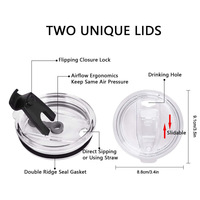 DAJI HYDRO Tasse de voyage isotherme à double paroi en acier inoxydable 500 ml pour gamer, anti-fuite, sans BPA, avec poignée, maintien thermique 6-12 heures