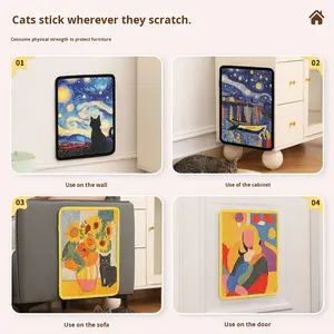 <strong>Sisal</strong> Cat Scratching Mat Scratch Furniture Protector for Walls Couches Cabinets Doors &amp; Carpet Shedding Cat - Product Image 5