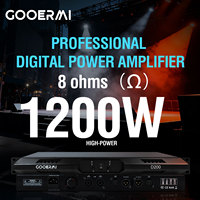 Amplificateur de puissance numérique D200 1200W 2 canaux stéréo pour enceintes de scène professionnelles