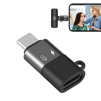 Adaptateur OTG PULUZ neuf 8 broches vers USB-C/Type-C avec microphone pour appareils mobiles, sortie CC