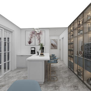 Armoires de cuisine modulaires en bois ignifuges de style moderne et simple, écologiques, sur mesure pour toute la maison, conception 3D, vente directe - Product Image 5