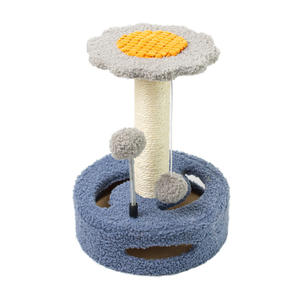 Structure d'escalade pour chat, petit jouet pour chat, griffoir, plateforme de saut, griffoir créatif en sisal en forme de tournesol - Product Image 1
