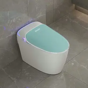 Auto Sensor Flush Electric Blue Color Bathroom Intelligent WC Commode Toilet Bowl Smart Toilet With Remote Control