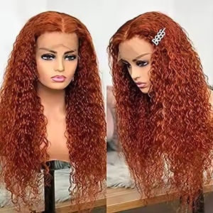 Perruques en cheveux humains 13*6, dentelle HD, densité 200, couleur 350, ondulations bouclées effet eau, baby hair, cheveux humains vietnamiens pour femmes noires - Product Image 5