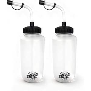 Botella de agua deportiva EALER de 1 litro con pajita inclinada, agarre integrado, plástico reutilizable para actividades al aire libre - Product Image 1
