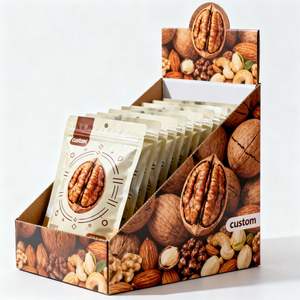 Food Snack Three Side Seal Packaging Pouch with Display Carton Box Custom Printed Retail Display OEM <b>Supply</b> - Product Image 1