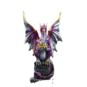 Ornement en résine Dragon Magique de l'Année du Dragon, Dragon de Lave Thème <span class=keywords><strong>Game</strong></span> <span class=keywords><strong>of</strong></span> <span class=keywords><strong>Thrones</strong></span>, Création Semi-Artisanale Halloween, Style Européen et Américain - Product Image 5