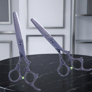 Black Dragon Stainless Steel Professional Men's Barbershop <b>Left</b>-<b>Handed</b> Flat <b>Scissors</b> Sharp Hairdressing Haircut Tools 28 Teeth - Product Image 2