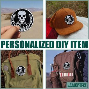 Custom <b>Skull</b> Embroidery Patch 3 Inches Iron On Sew On Travel Applique Patch <b>Bags</b> Decoration - Product Image 6