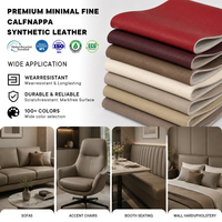 Cuir synthétique Nappa grain de veau minimaliste haut de gamme en gros pour chaise de loisirs, banquette et modification intérieure de voiture