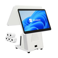 Système de point de vente tout-en-un Windows 10/11, écran tactile capacitif 15,6 pouces, caisse enregistreuse avec imprimante intégrée 58 mm pour restaurant