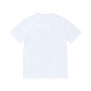 T-shirts blancs personnalisés en coton Pima avec écusson coloré en chenille pour hommes - Product Image 2