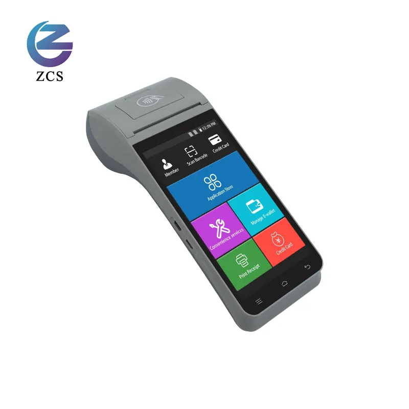Hoge Kwaliteit Z91 Android 9.0 Handheld Android 4G Eft Pos Terminal Met Printer, Barcode Scanner Pda, pos Nfc Reader