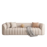 Juego de Sofás Minimalistas para Sala de Estar de Hotel, Estilo Nórdico, para Recepción de Casa de Huéspedes, con Sillón y Mesa de Centro
