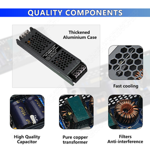 Bộ Chuyển Đổi Nguồn Siêu Mỏng 200W 24V 8.3A Bộ Chuyển Đổi Điện Áp Xoay Chiều Sang DC 200-240V Bằng Nhôm Biến Áp Cho Dải Đèn LED - Product Image 4