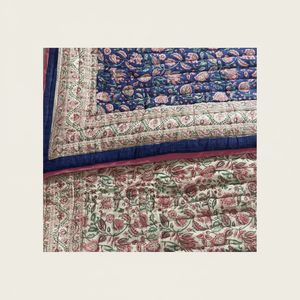 Rajasthani imprimer Premium fait à la main Jaipuri Design bloc impression couette coton HandBlock imprimé Design ethnique couette pour une utilisation hivernale - Product Image 1